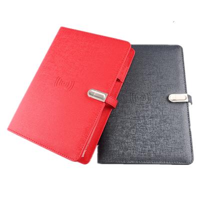 China Hot Sale Power Bank Spiral PU Leather Notebook Smart Notepad with Creative U Disk and Calculator for sale