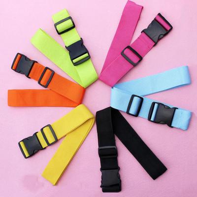 China Alibaba Leather Plastic Supplier Fabric Nylon Luggage Strap With Safety Buckle Elastic Bags Luggage Belt for sale