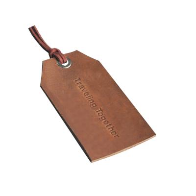 China split leather; genuine leather travel gift for lover personalized leather luggage tags handmade luggage name tags for sale