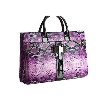 China 2013 Newest Style Purple Women Bags Briefcase Leatherette Snakeskin Leather Briefcase For iPad for sale