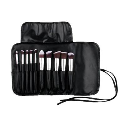 China 2018 Newest Leather Soft Leather Makeup Brush Bag Black Makeup Brush Bag, Makeup Brush Bag Supplier for sale