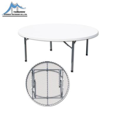 China 6FT Outdoor Round Table Table For Wedding Tent Outdoor Table Plastic Diameter: 180cm for sale