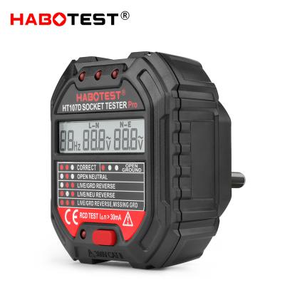 China HABOTEST RCD HT107D pro socket tester outlet tester with retrofit socket tester home tester HT107D for sale