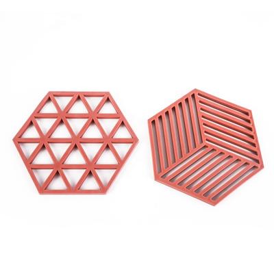 China Dishwashing Insulation Mat Coaster Cup Hexagon Mats Durable Protection Bowl Place Mat Heat-Insulated Home Office for sale