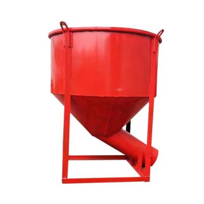 China Hotels Mobile Concrete Bucket For Large Building Projects Tower Crane Bucket Lift Brick Hopper 1.5 Square Round for sale