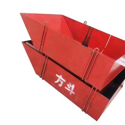 China Hotels Site Loading Concrete Square Hopper Concrete Tower Crane Bucket Lifting Brick Square Bucket Brick Trough for sale