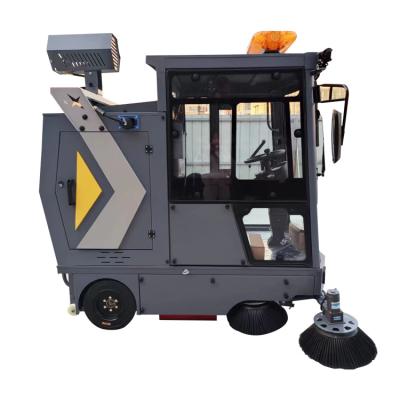 China food & Beverage Factory Electric Ride on Industrial Scrubber Road Sweeper Machine Four Wheel Steering Road Sweeper Cleaning Machine for sale