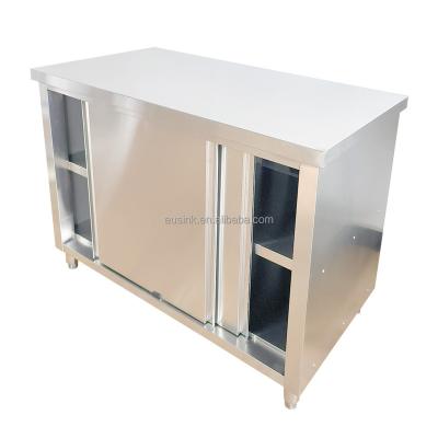 China Resturant Commercial Kitchen Equipment Eusink High Quality Commercial Equipment Stainless Steel Cupboard Kitchen Storage Cabinets With Doors for sale