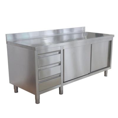 China Resturant Commercial Kitchen Equipment Eusink Large Space And Capacity Commercial Kitchen Stainless Steel Cupboars Cabinet Storage Drawers for sale