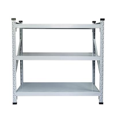 China Hot Sale Corrosion Protection Quality Blue/White/Orange Rack Storage Reliable Strong Loading Capacity 3 Layers Shelf for sale