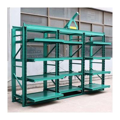 China 60% Corrosion Protection Drawer Type Metal Storage Mold Rack With Crane And Hoist for sale