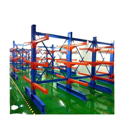 China Corrosion Protection Customized Heavy Duty Double Side Industrial Cantilever Shelf Warehouse Steel Cantilever Racking System for sale