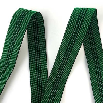 China 5cm Green Adjustable Webbing Elastic Webbing Elastic Band Durable High Elasticity Band For Sofa for sale