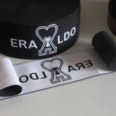 China Elastic Free Sample Eco-Friendly Design Custom Your Own Logo O E M Underwear Jacquard Elastic Waistband Ribbon for sale