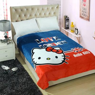 China OEM 3D Cartoon Design PORTABLE 100% Polyester Printed Super Soft Flannel Fleece Blanket For Kids for sale