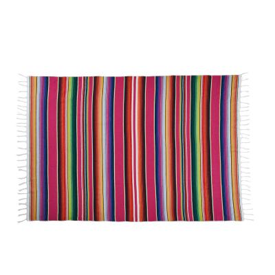 China Serape Anti-static Rainbow Mexican Design Table Flag Table Cloth Colorful Beach Mat Beach Towel Blanket for sale