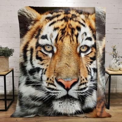 China PORTABLE High Quality Amazon 3D Digital Print Customized Black Flannel Fleece Blanket for sale