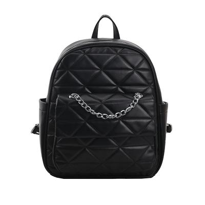 China Other Fashion Women Backpack Diamond Lattice Pattern Luxury Design Bags PU Leather Female Small Backpack for sale