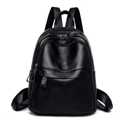 China Other High Quality PU Leather Ladies Backpack Large Capacity Travel Swap Backpack For Women for sale