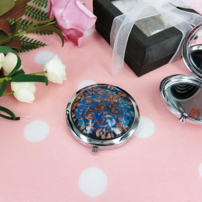 China Crafts Muano Italy Wholesale Hand Artwork Pocket Mirror Swollen Wedding Gifts For Women Guests for sale