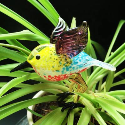 China Europe Decorative Animal Small Murano Glass Ornamental Birds for sale