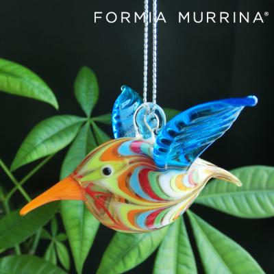 China Lampwork Technique Yard and Garden Decor Animals Handmade Ornaments Small Glass Birds for Hanging for sale