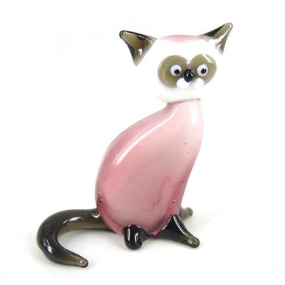 China China Gifts Small Murano Glass Cat Figurine for sale