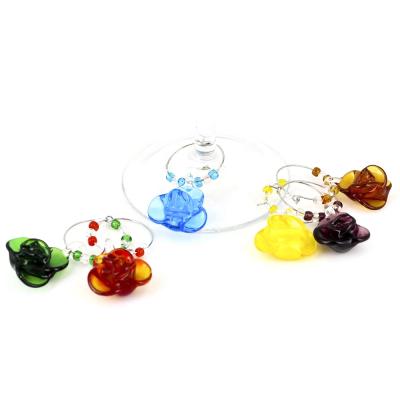 China Viable Wedding Gifts Wine Glass Decorations And Identifier Charms Mixed Beads Charms for sale