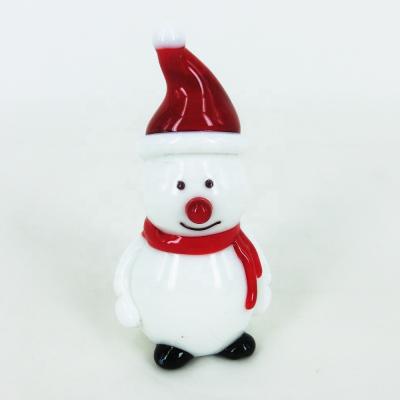 China Handmade Handcrafts glass murano christmas decoration snowman figurines for sale