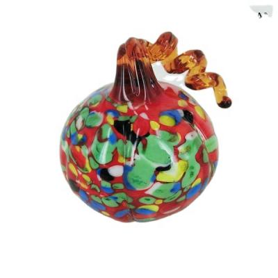 China Handmade Gifts Wedding Decor Business Gifts Murano Glass Halloween Decorations Handmade Craft Pumpkin Figurines for sale