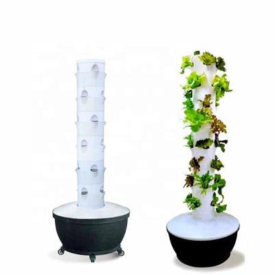 China Outdoor Commercial High Quality Hydroponic Flowers Vegetable Low Cost NFT Vertical Fruit Tower System for sale