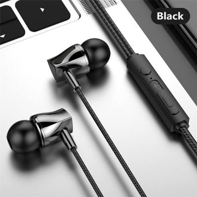 China 3.5mm Mobile Phone Comfortable Wearing Ear Wired Subwoofer with Microphone Tuning Wired Headphone for sale