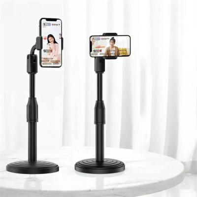 China Multi-Functional Live Broadcasting Adjustable Cellphone Portable Phone Holder Desk Mount Retractable Mobile Phone Holder for sale