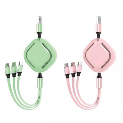 China Fast Charging Speed ​​3in 1 Retractable Portable Micro Type C Usb Charging Cable Usb Charging Cable for sale