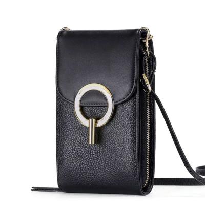 China High Genuine Leather Protective Women Cross - Body Messenger Bags Design Fashion Women Shoulder Bags Female Multifunctional Phone Bag for sale