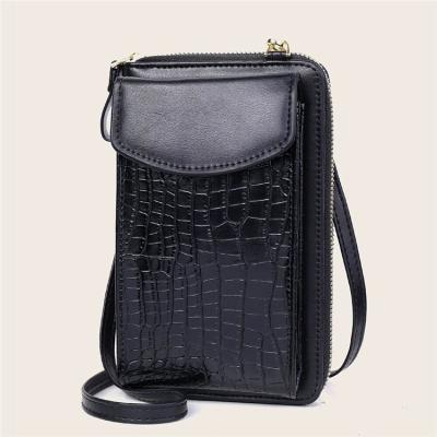 China Solid Color Small Mini Crossbody Bag Shoulder Strap Top New Women Messenger Bags Long Outing Shoulder Bag Cell Phone Protector Wallet for sale