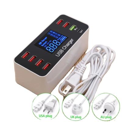 China Mobile Phone Quick Charge 3.0 Fast Charger Adapter 8 USB Charger Station Phone Charger for sale