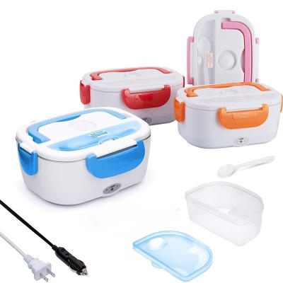 China Household Amazon 2-In-1 Food Warmer Lunch Box Portable Electric Food Heater Lunch Box for Car and Home for sale