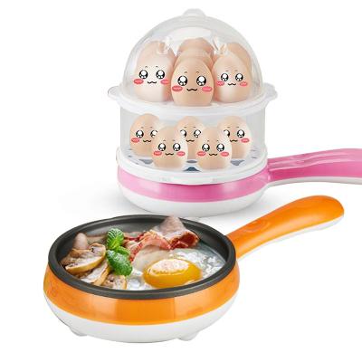 China Hotel Double-Layer Multifunctional Electric Mini Omelet Pan Non-Stick Fried Steak Pan Food Steamer Egg Cooker for sale