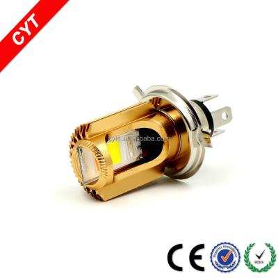 China Super Bright Aluminum Alloy 10W 3led COB H4 CYT LED Headlight Bulb For Motorcycle Beware Light for sale