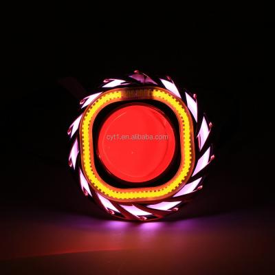 China High Colorful 6W/18W Angel Eyes COB Led Projector Lens For Motorcycle Light 09 SQUARE for sale