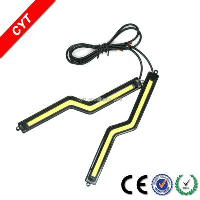 China high quality 7W car cob led daytime running light waterproof drl 180mm*17mm*5mm for sale