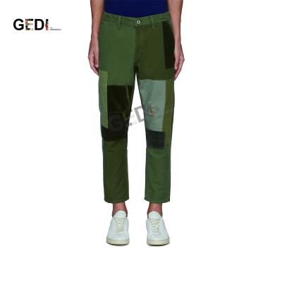 China Wholesale Breathable Paneled Cargo Pants Streetwear Khaki Track Pants Twill Pants For Men for sale