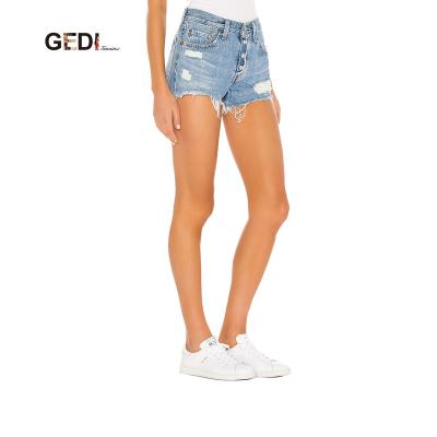 China Hot QUICK DRY jeans de mujer de Para de culottees half pants low rise ladies jeans short pants for sale