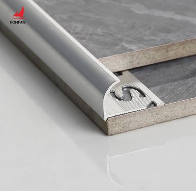 China Modern Tile Accessories Ceramic Trim Metal Trim Profile Ceramic Edge Trim Silver Gold Silver Supplier for sale