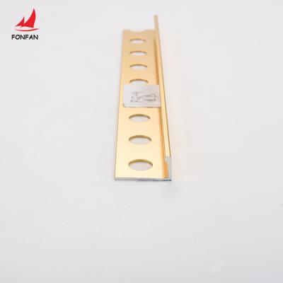 China Modern Gold Aluminum Matte L Shaped Flooring Edge Strips Ceramic Tile Corner Profile Tile Trim for sale