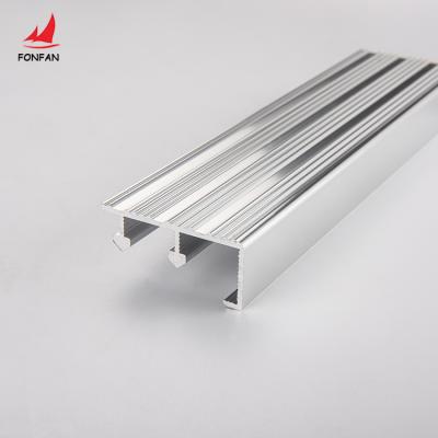 China Modern Stair Sniffing Aluminum Metal Stair Antiskid Edge Sniffing Trim Accessories for sale