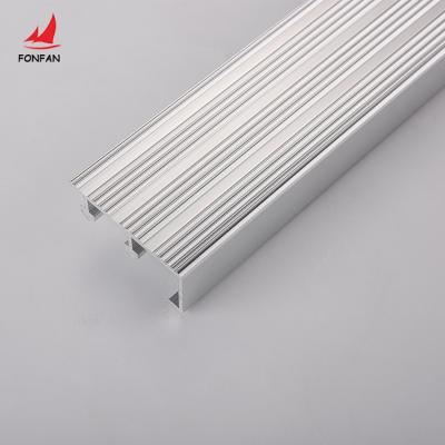 China Factory Price Metal Stair Parts Modern Aluminum Stair Slip Edge Nosing Trim for sale