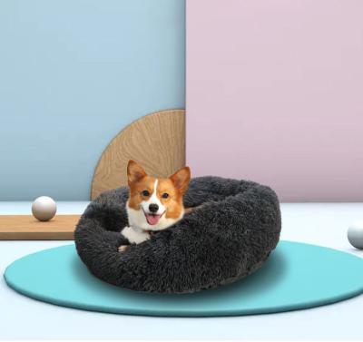 China Amazon Warm Round Plush Litter Cat Kennel Pet Bed Winter Round Dog Bed Travel Amazon Hot Sale Pet Mat for sale