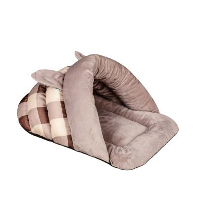 China Factory Sale Sustainable Furry Slippers Sleeping Bag Comfort Pet Bed for sale